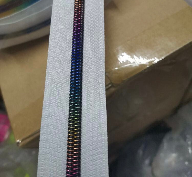 Matte Rainbow Zipper Tape