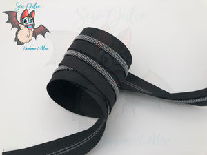 Black & Light Gunmetal #5 nylon zipper tape