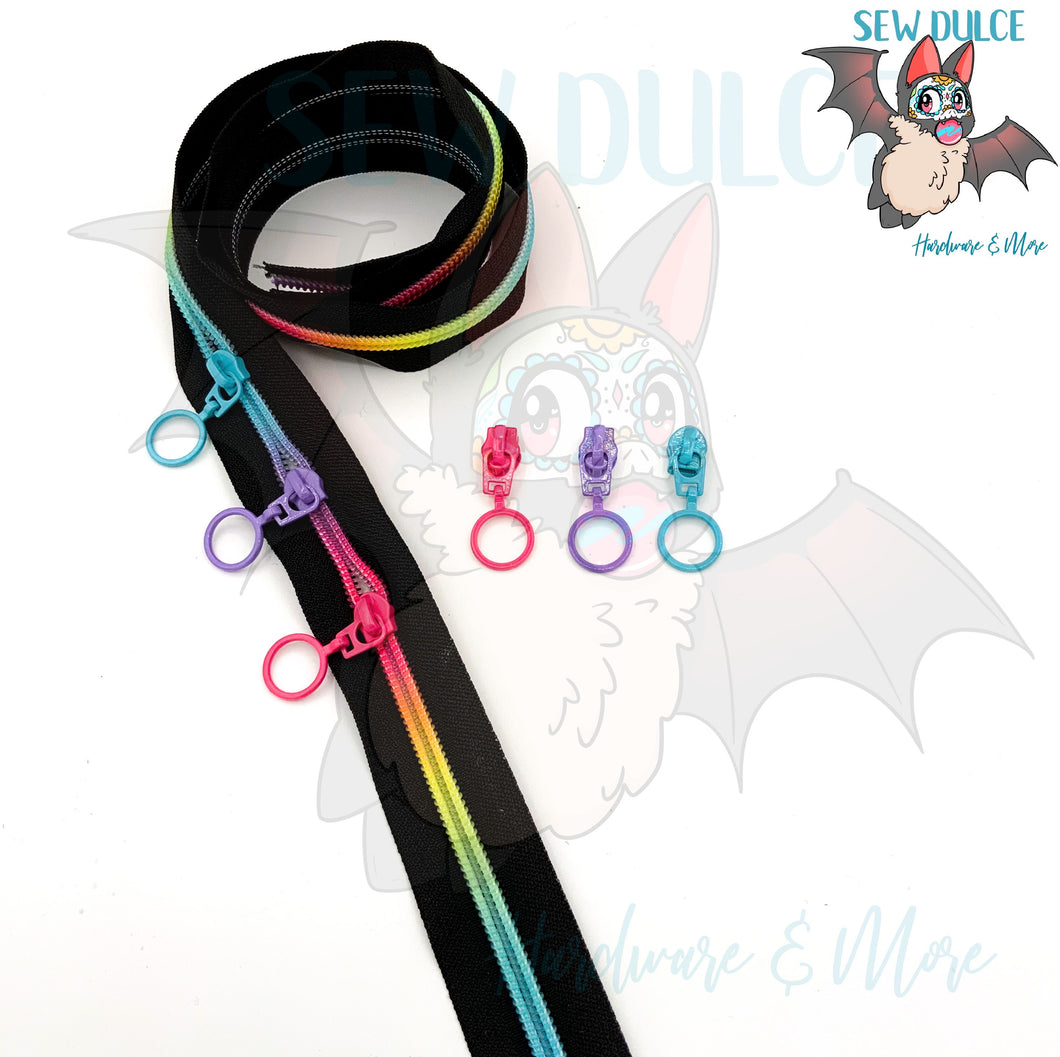 Pastel Zipper pulls